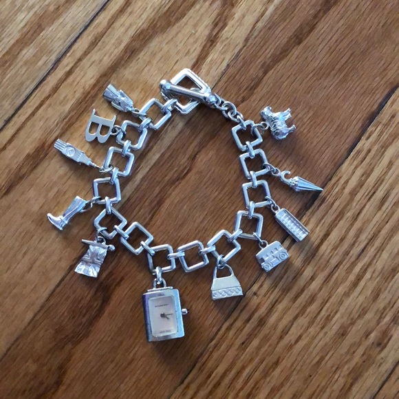 Burberry Jewelry - Burberry Silver Charm Bracelet Watch